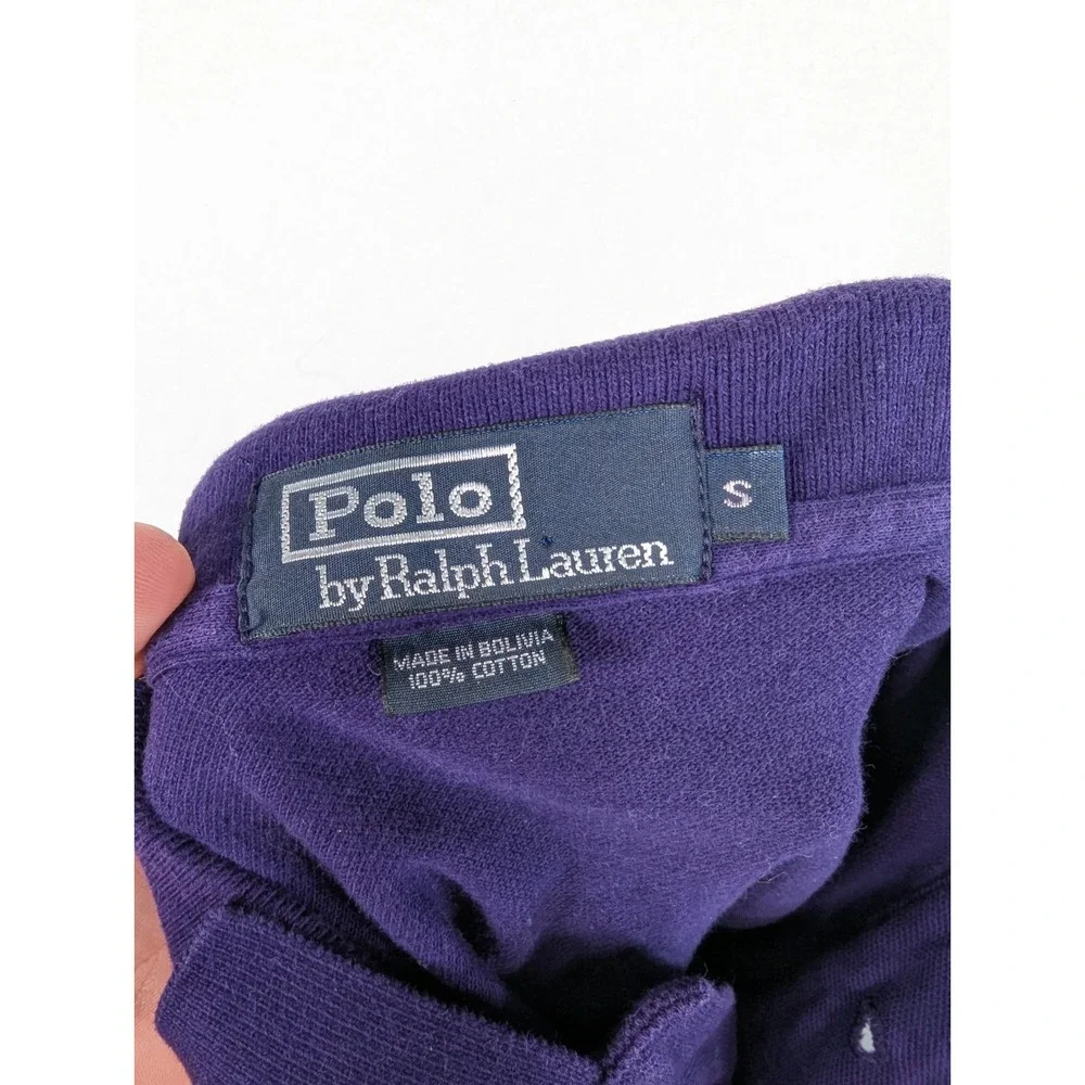 Ralph Lauren Polo Shirt Men's Purple Green‎ Pony Casual Short Sleeve Small
